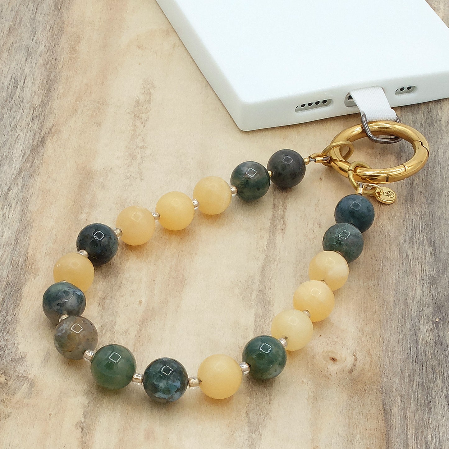 Renewing - Moss Agate and Yellow Jade Phonelet™