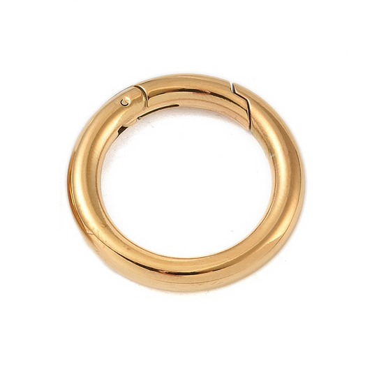 Extra Round Carabiner Ring - 18k Gold Ion Plated